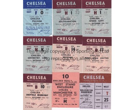 CHELSEA      A collection of 17 Chelsea home tickets from the 1967/68 season v Fulham , Southampton , Stoke City , Coventry C