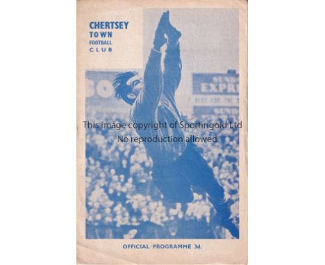 TOTTENHAM HOTSPUR     Programme for the away Met. Lge. match v. Chertsey Town 21/8/1965.   Generally good