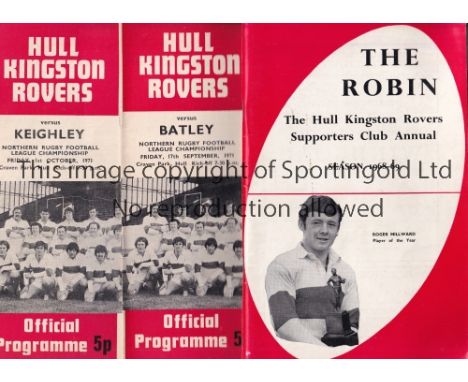 HULL K R       A collection of  250+ mostly Hull Kingston Rovers Rugby League home programmes 1950's to 1980's a few where Hu