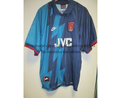 ARSENAL SHIRT Genuine authentic replica light blue short sleeve away shirt, size XXL,&nbsp; for season 1995/6 with number 12 