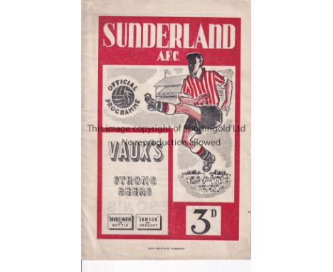 SUNDERLAND V ARSENAL 1951      Programme for the League match at Sunderland 31/3/1951.    Good