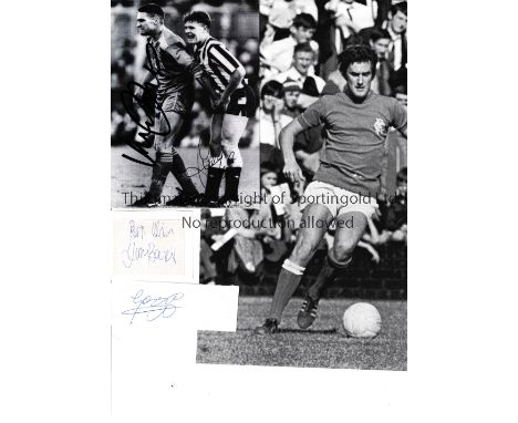 SIGNED PHOTOS        Three black and white photos with separate signatures. The photos are of John Charles of Leeds United an