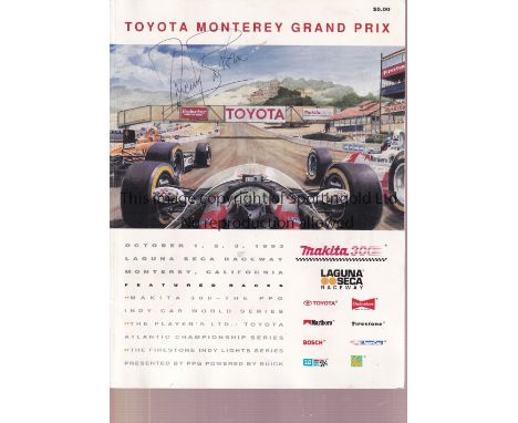NIGEL MANSELL AUTOGRAPH      Three items relating to Mansell: A signed limited edition postcard of a print by painter Timothy