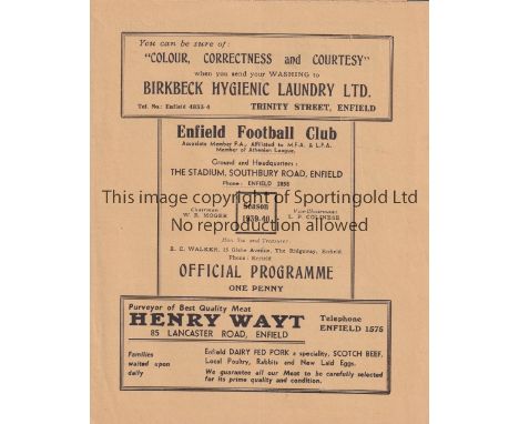 ARSENAL     Programme for the home Southern League match v Worcester City 26/8/1939 in the truncated 1939/40 season, played a