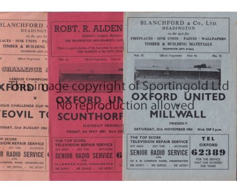 OXFORD UNITED&nbsp; &nbsp; &nbsp; A collection of 13 Oxford United home programmes from 1961/62 , their last season as a Non 