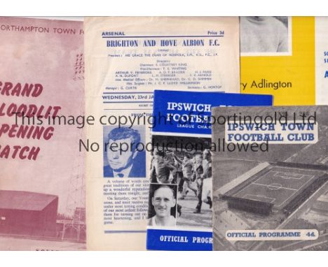 ARSENAL     Fifteen programmes for away Friendlies v Ipswich 59/60 and 65/6, Brighton 62/3 creased and team changes, Exeter w