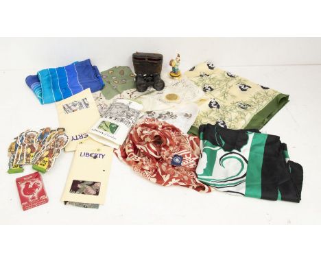 A collection of items to comprise ladies scarves including two Liberty of London&nbsp; silk scarfs along with others includin