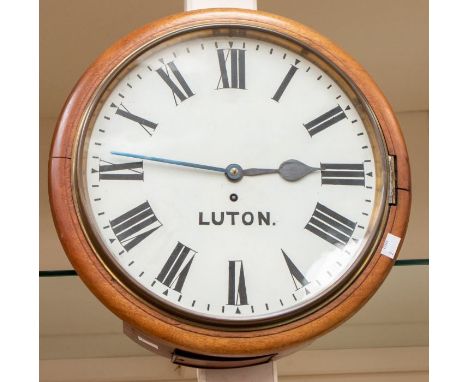 A&nbsp; a late Victorian fusee dial clock with Luton on the dial.