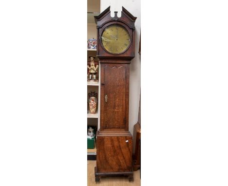 A Samuel Harlow of Ashbourne 30 hour Longcase clock, round brass dial. Contained in oak caseSamuel Harlow is recorded as work