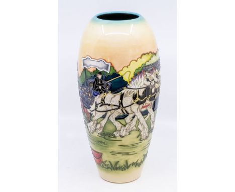 Moorcroft pottery; a Moorcroft pottery, first quality The Showground limited edition of 50, this being the trial vase, design