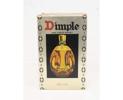 A box of unopened Dimple Scotch Whisky, 1 litre bottle