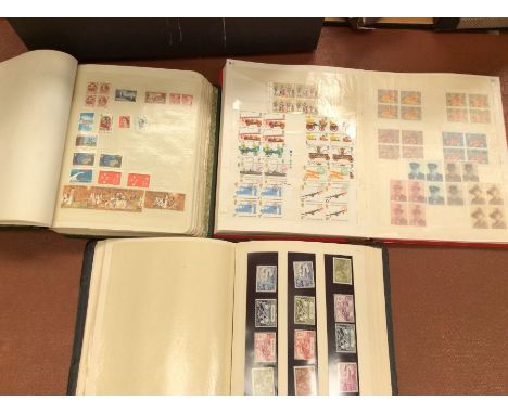 Stockbook and two stamp albums containing a range of GB and commonwealth issues. Stockbook presents mint and used KGVI to QEI