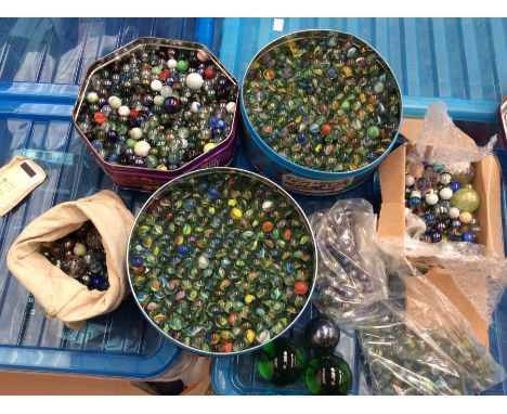 Large collection of vintage marbles.
