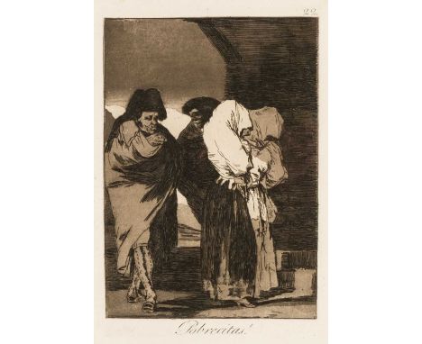AFTER FRANCISCO DE GOYA (1746-1828) drypoint etching and aquatint - Pobrecitas! (Poor little girls!), plate 22 from Los Capri