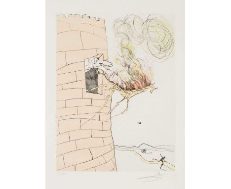 ‡SALVADOR DALÍ limited edition (62/195) etching - entitled verso, 'After 50 Years of Surrealism: The Grand Inquisitor', signe