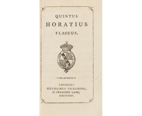 NO RESERVE Small &amp; Miniature Books.- Horatius Flaccus (Quintus) [Opera], engraved frontispiece by Stothard, original red 