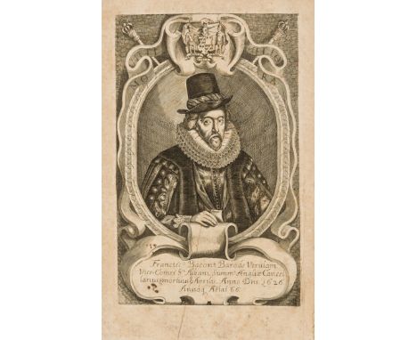 NO RESERVE Bacon (Sir Francis) Opera Omnia, edited by Schonwetter, half-title, engraved portrait frontispiece, title in red a