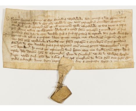 Hampshire, Broughton.- Charter, I Richard Wythelocke grants and confirms to John le Gyr son of Walter le Gyr of a curtilage i