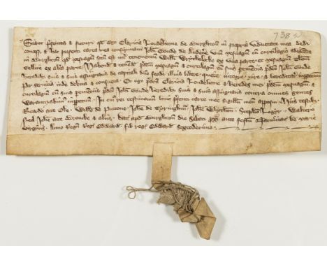 Hampshire, Broughton.- Charter, I Clavicia Londehorne of Burghton [Broughton] grants and confirms to John Goude of Andene of 