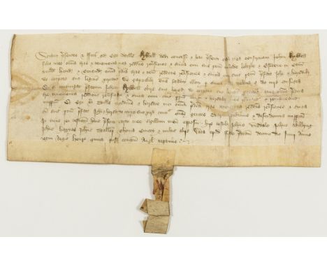 Hampshire, Lockerley.- Charter, I William Kybbett grants and confirms to John Kybbett his son of a tenement in lokerle [Locke