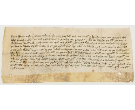 Hampshire, Lockerley.- Charter, I John Serle and William Serle grants and confirms to John Kybbott of land in the village of 