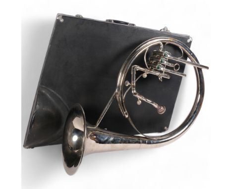 A mid 20th century Helicon, brass section instrument, in hard case, originally from the Roy Castle collectionGood working con
