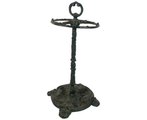 A Vintage painted cast-iron stick stand, H53cm 