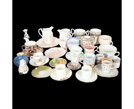 Rye dog, Carlton Ware cup, teapot, cabinet cups and saucers, etc 