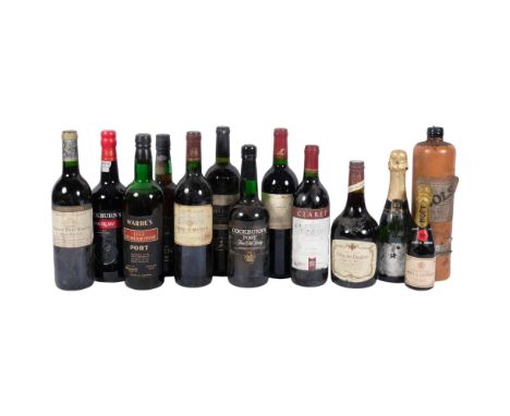 A bottle of Santa Julia Cabernet Sauvignon 1996, Warre's 1955 Port, Cockburns Ruby Port, etc 