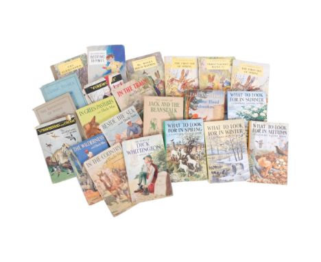 A quantity of Vintage Ladybird books, including With Uncle Mac, and The Adventures of Wonk 