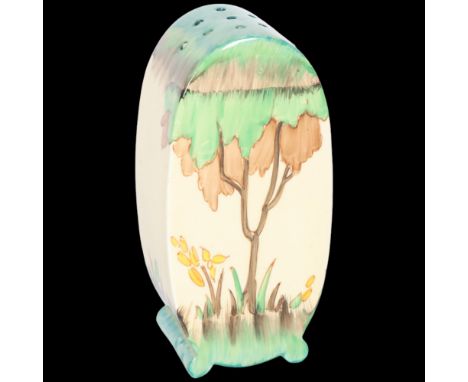 CLARICE CLIFF - a Clarice Cliff pepper pot in Glendale Trees pattern, circa 1936, H13cmGood overall condition, some visible c