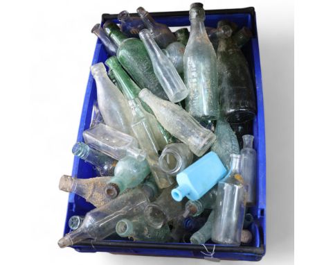 A large quantity of Vintage glass bottles, various mineral water, Coca-Cola, etc 