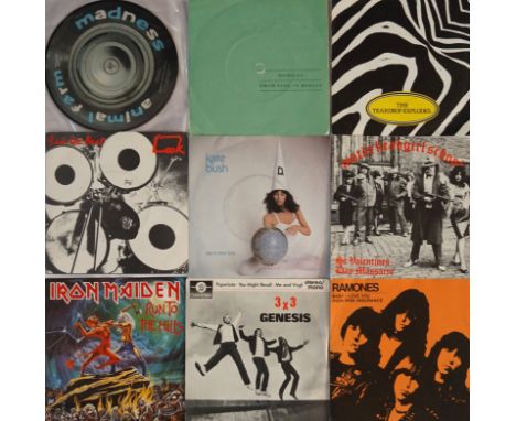 Approx. 1000 45rpm records
Various artists and labels condition is overall VG (clean throughout), many by artists/bands such 