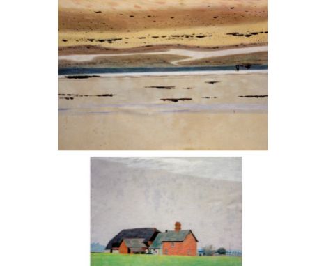 Derek Wilkinson (British, 1929-2001) - 'Tides Out' and 'Farm Buildings'
Two signed pastels, the first dated 1973, the latter 