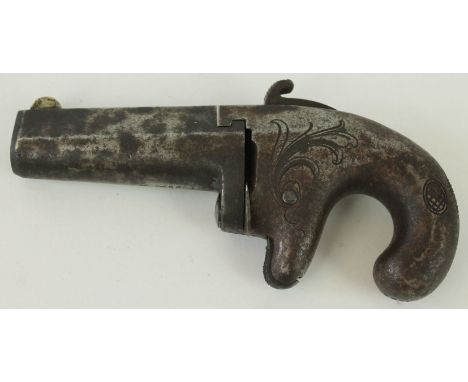 A rare Colt first model.41  (obsolete) calibre rim fire Derringer circa 1870-90
The 6cm barrel marked Colts P.T.F.A.MFG Co. H