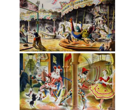Barbara Jones (British, 1912-1978)- 'Fairground'
A colour lithograph printed at the Baynard Press for school prints Ltd of Lo