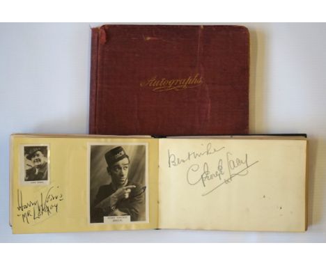 Pair of Autograph Books
Each nicely presented and full of a variety of autographs from singers, musicians, dancers and comedi