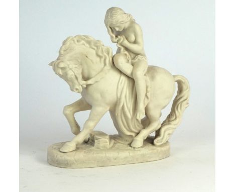 A late 19th Century bisque glazed W. H. Goss figure of 'Lady Godiver'
The figure typically betrayed naked riding on horseback