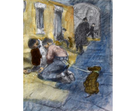 Harold Riley (British b.1934)- 'Kids playing in the street'
Pencil signed limited edition print, no.28/50, dated 919)86, appr