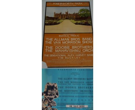 Two Knebworth Festival promo posters
Advertised as 'The Bucolic Frolic' on July 20th 1974.  This was the very first music fes