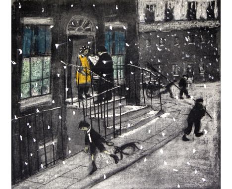 Harold Riley (British b.1934)- 'Rent man'
Pencil signed limited edition print, no. 28/50, dated (19)79, titled to mount, bear