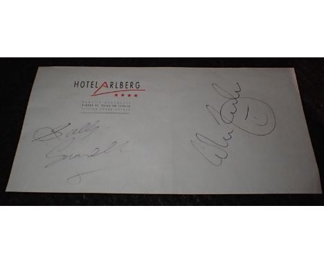 Sally Gunnell and Colin Jacksons autographs. P&amp;P Group 1 (£14+VAT for the first lot and £1+VAT for subsequent lots) 