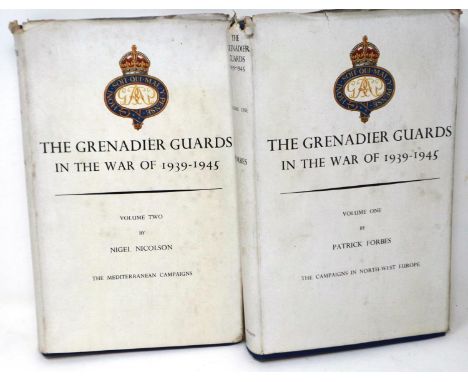 The Grenadier Guards in The War of 1939-1945 by Patrick Forbes and associated paperwork in two volumes, first edition 1949. P