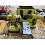 Ryobi drills w/ chargers & batteries