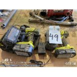 Ryobi drills w/ chargers & batteries