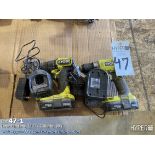 Ryobi drills w/ chargers & batteries