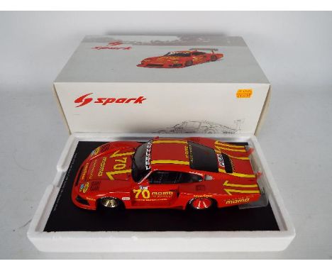 Spark - A highly detailed 1:18 scale DRM Porsche 935/78 in Momo Penthouse livery as driven by Gianpiero Moretti at Norisring 