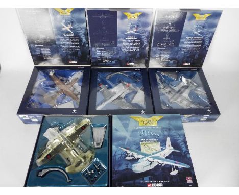 Corgi Aviation Archive - Four boxed diecast 1:144 scale model aircraft from Corgi Aviation Archive. Lot consists of #48104 Bo