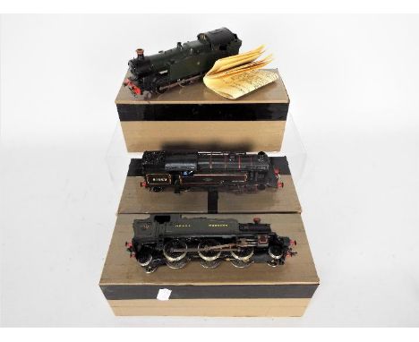 Unbranded - 3 x 00 gauge kit built locos, a cast metal 0-6-0 56XX tank engine in GWR livery operating number 6664 and a plast