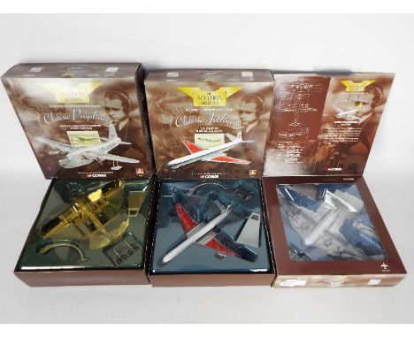 Corgi Aviation Archive - Three boxed diecast 1:144 scale model aircraft from Corgi Aviation Archive. Lot consists of Classic 